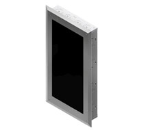 Snake Tray recessed wall mounted enclosure with a Plexiglas